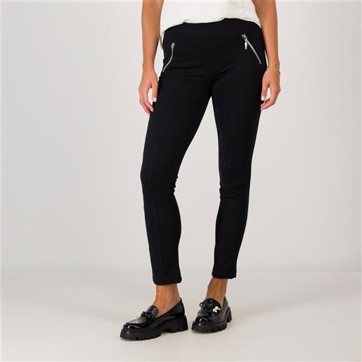 Risskio leggings in punto milano diagonale con elastico