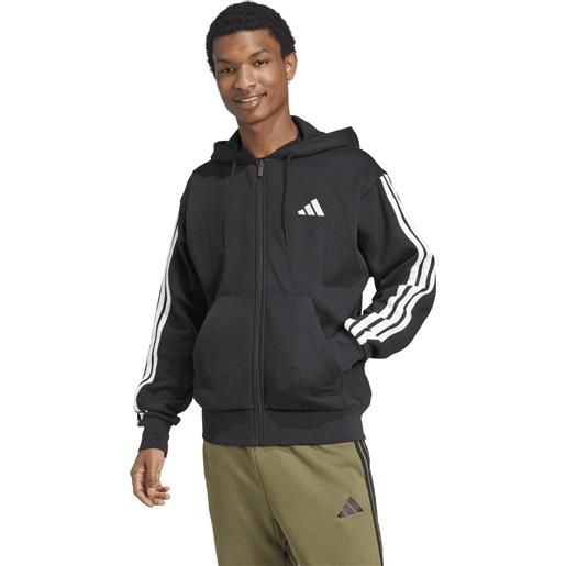 ADIDAS felpa con cappuccio essentials 3-stripes fleece giacca uomo