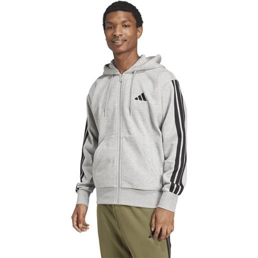 ADIDAS felpa con cappuccio essentials 3-stripes fleece giacca uomo