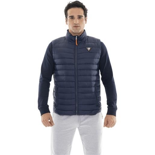 LEONE piumino smanicato uomo basic 10 navy blue giacca