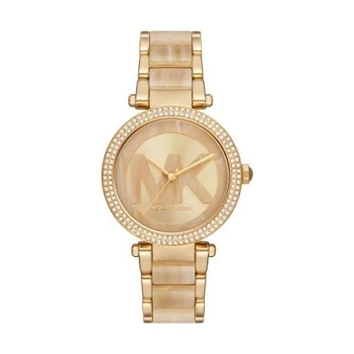 Michael kors un orologio da polso da donna mk7370 in design alla moda dorato. , oro (oro), moderno