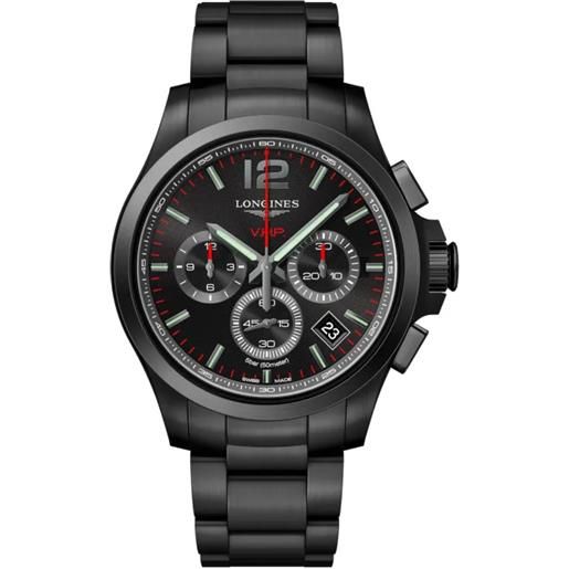 Longines orologio conquest vhp l3.717.2.56.6 crono black 42mm uomo Longines
