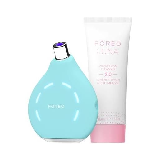 FOREO set FOREO blackheads suck kiwi - aspira punti neri professionale per punti bianchi e punti neri + detergente viso luna micro-foam cleanser 2.0 (100 ml) - estrattore di impurità per viso e naso