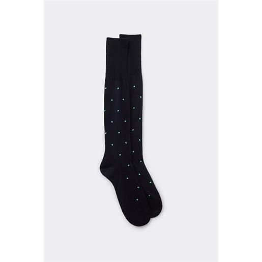 Intimissimi calze lunghe in cotone filo di scozia blu