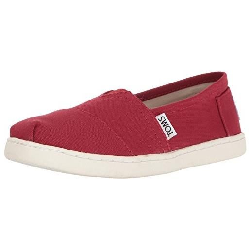 TOMS tiny alpargata, espadrillas unisex - bambini e ragazzi, rosso, 24.5 eu