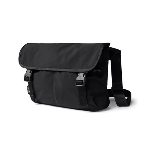 Bellroy cinch messenger (borsa a tracolla leggera da 12 litri, tessuto resistente all'acqua, organizzazione senza sforzo) - black