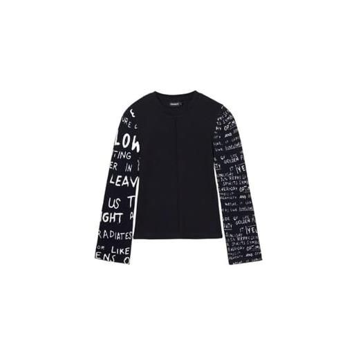 Desigual maglietta da donna a maniche lunghe t-shirt, nero