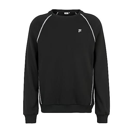 FILA landin raglan crew maglia a maniche lunghe, nero, l uomo