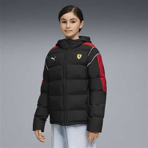PUMA piumino scuderia ferrari sportswear mt7 per ragazzi, abbigliamento, nero, 4-5y