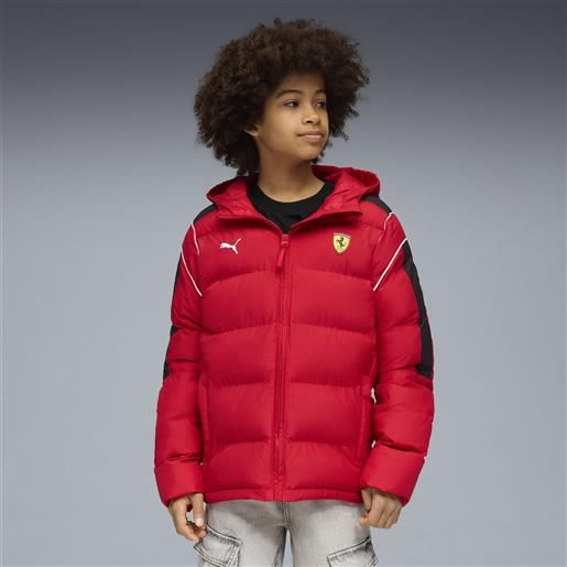 PUMA piumino scuderia ferrari sportswear mt7 per ragazzi, abbigliamento, rosso, 4-5y