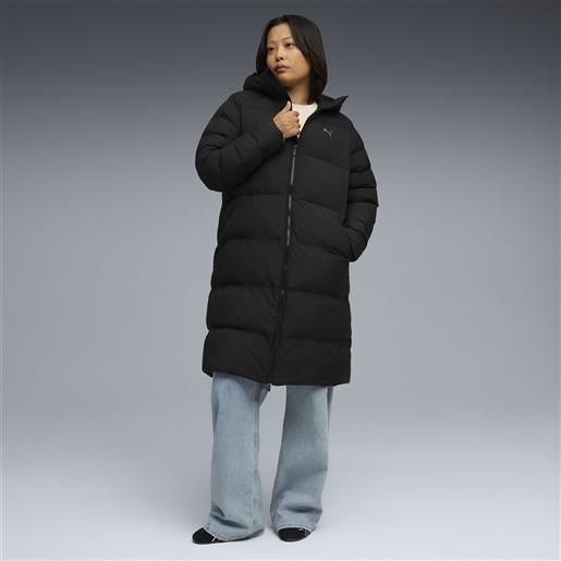 PUMA parka con cappuccio mono da donna, abbigliamento, nero, xxs