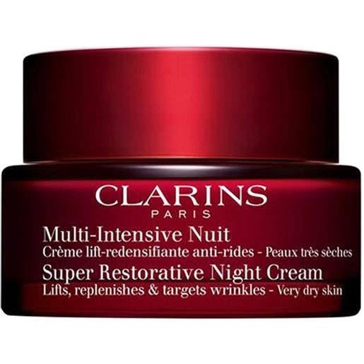 Clarins multi-intensive nuit 50+ 50 ml rimodellante ridensificante anti-rughe crema ricca