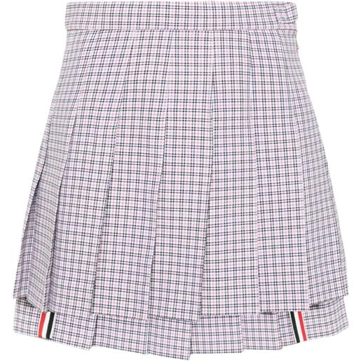 Thom Browne minigonna a quadri - bianco