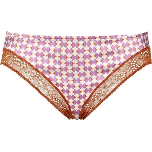 ERES slip slow con bordo in pizzo - viola