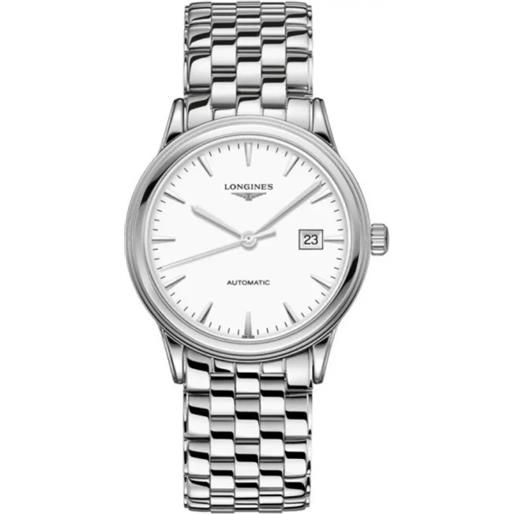 Longines orologio flagship l4.984.4.12.6 auto bianco 40mm uomo Longines
