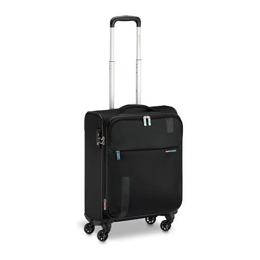 RONCATO speed trolley bagaglio a mano 55x40x20/23 cm espandibile - nero/zaffiro