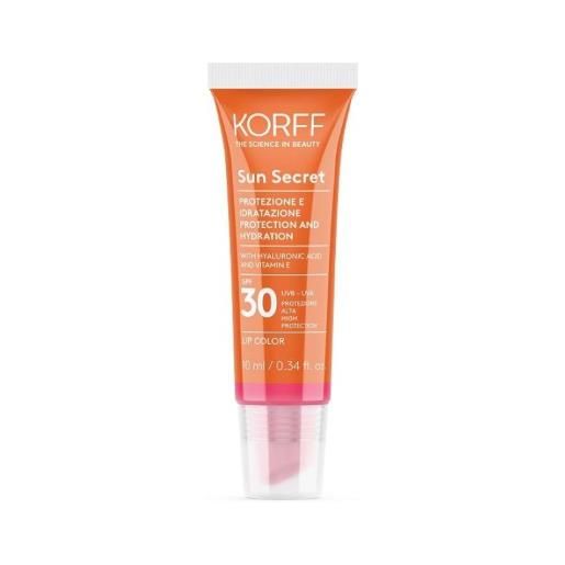 KORFF Srl korff sun secret lip color spf 30 protettivo e idratante labbra 02 raspberry pink 10ml