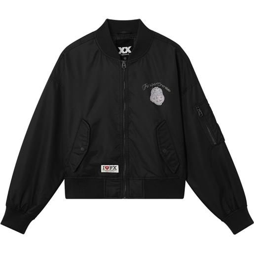 FINGERCROXX bomber con ricamo - nero