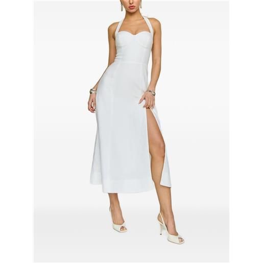 Reformation abito con spacco e scollo all'americana - bianco