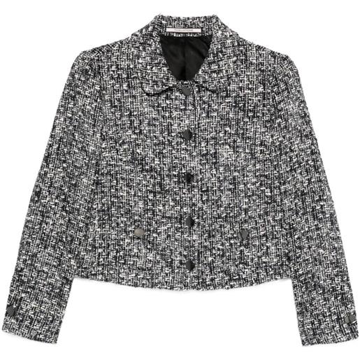 Tagliatore giacca crop idelle in tweed - nero