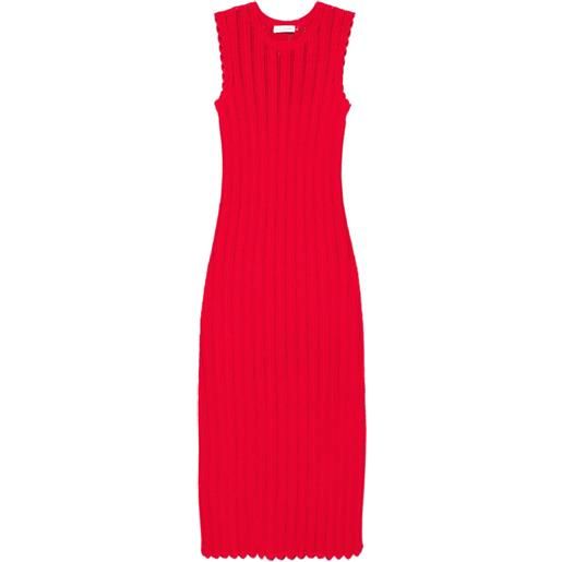 Altuzarra abito midi con bordo a smerlo - rosso