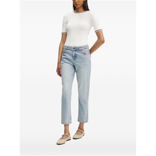 A.L.C. t-shirt girocollo a coste - bianco