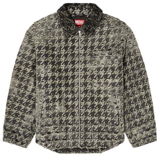 Diesel giacca denim d-elmo-fsh - nero