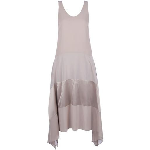 Brunello Cucinelli panel maxi dress - toni neutri