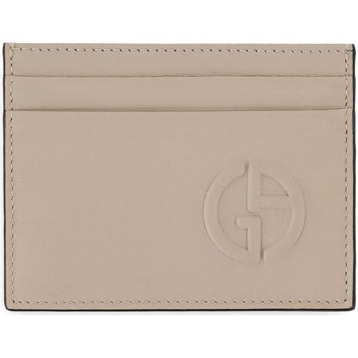 Giorgio Armani portafoglio in pelle con catena - toni neutri