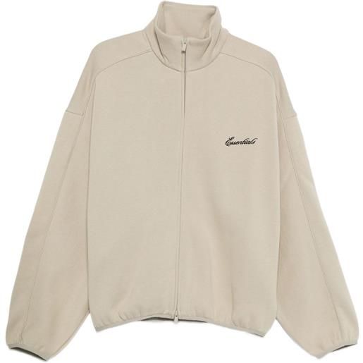 FEAR OF GOD ESSENTIALS felpa a collo alto con zip - toni neutri