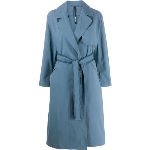 Sara Lanzi trench con cintura - blu