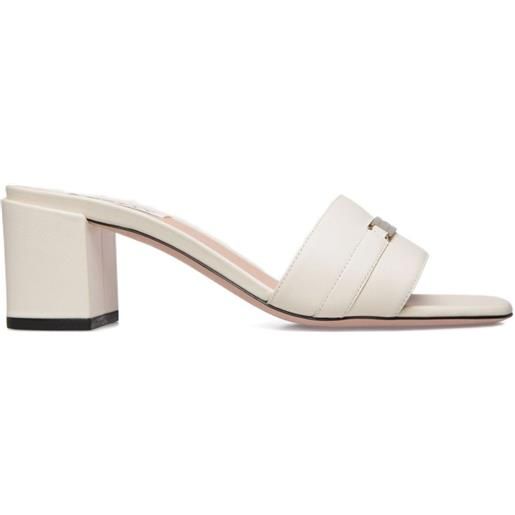 Bally sandali deco con tacco largo 55mm - bianco