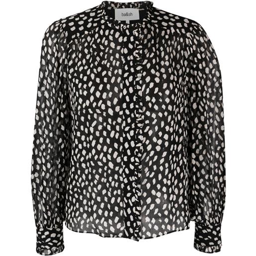 Ba&Sh camicia bingo con stampa - nero