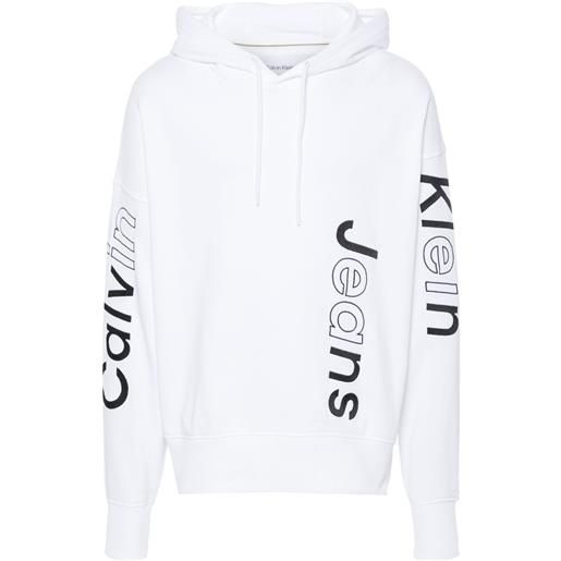 Calvin Klein felpa con cappuccio - bianco