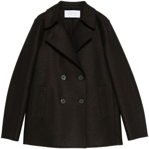 Harris Wharf London cappotto doppiopetto in lana - marrone