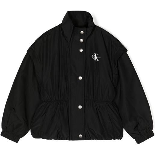 Calvin Klein Kids giacca con bottoni a pressione - nero