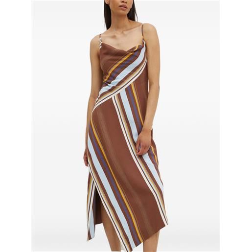 A.L.C. abito lauren a righe - marrone