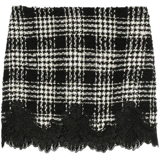 TWINSET minigonna a quadri - nero