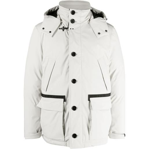 Fay giacca con cappuccio caban piuma - toni neutri