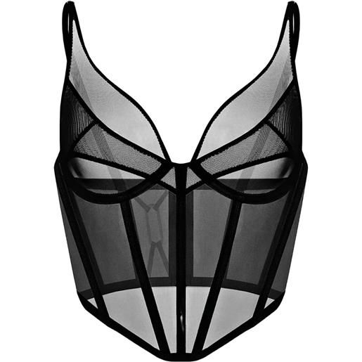 Zhilyova corsetto con inserti - nero