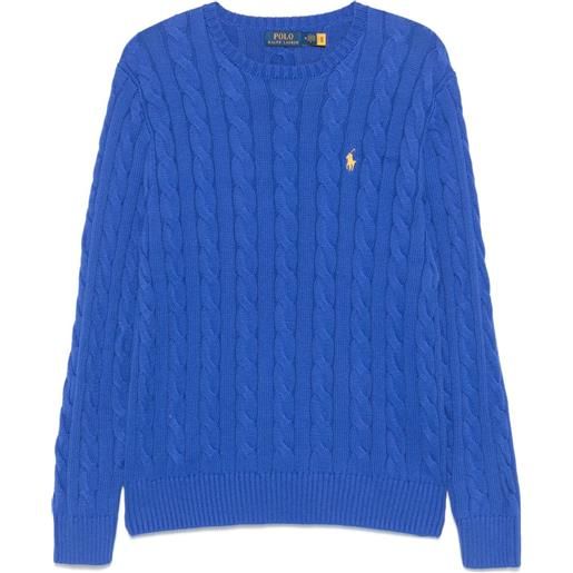 Polo Ralph Lauren maglione con ricamo polo pony - blu
