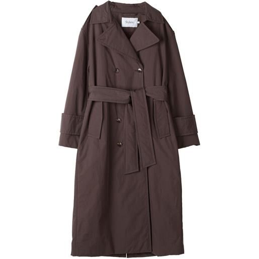 Stylein trench sandra con cintura - marrone