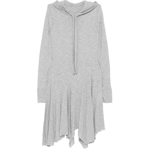 Open YY abito corto con cappuccio - grigio