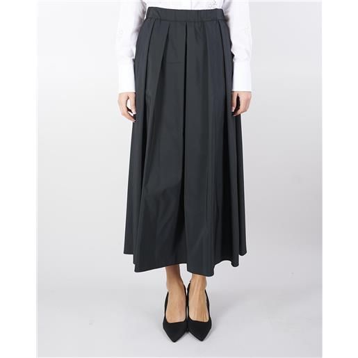 MAX MARA WEEKEND gonna nero lunga in taffetà