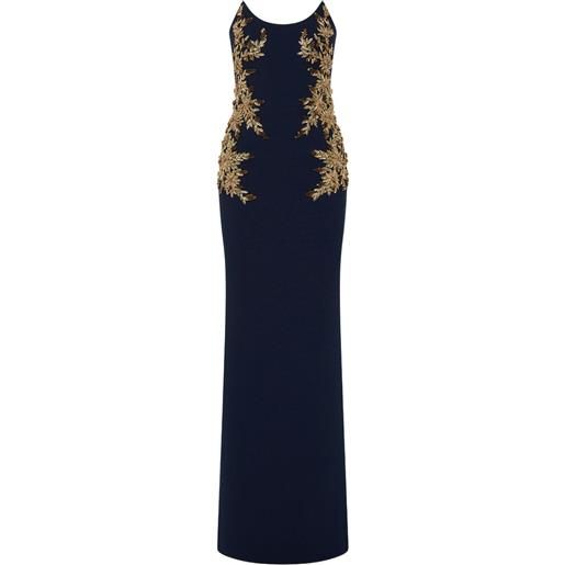 Rebecca Vallance abito lungo orla senza spalline - blu