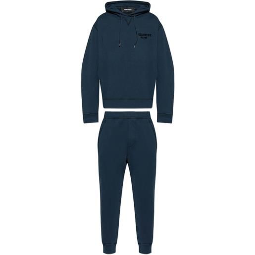 DSQUARED2 tuta sportiva con stampa - blu