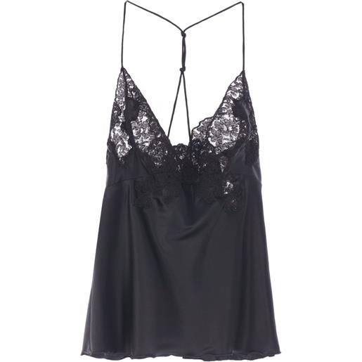 Ermanno Scervino top con finitura in pizzo - nero