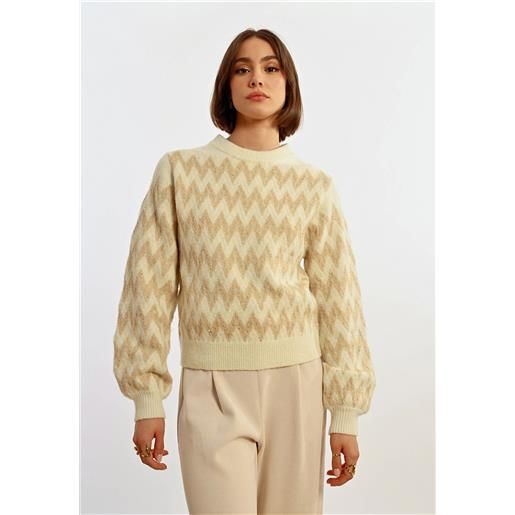 Molly Bracken maglia donna girocollo zig zag molly bracken lal498ch