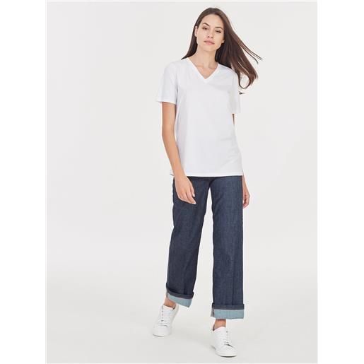 Ragno dd42t8 t-shirt mezza manica con scollo a v in cotone