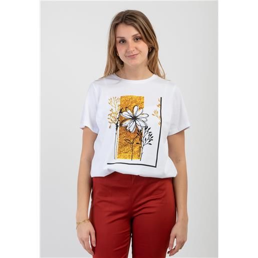 Carla Ferroni t-shirt donna mezza manica 100% cotone carla ferroni 22162